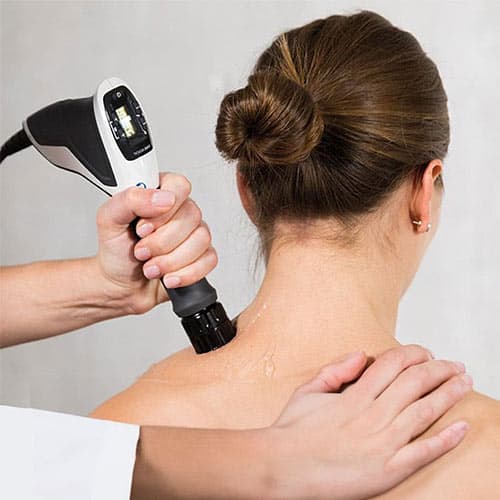 patient receiving shockwave therapy