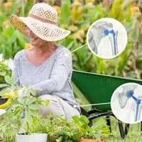 Older woman gardening