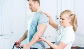 patient receiving physical therapy